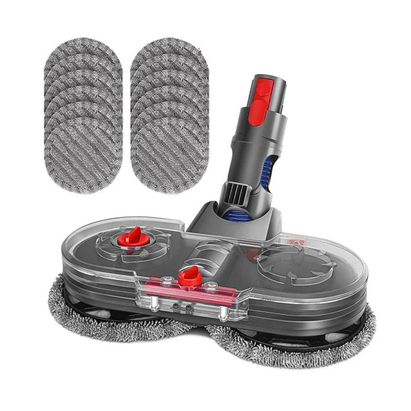 Vuzmode for Dyson, for V7 V8 V10 V11 V15 Staubsauger Elektrische Mopp Kopf Bürste Mit Wasser Tank Abnehmbare Tuch Mopp Zubehör Ersatzteile Ersatz-Reinigungstuch(Mop Head Set) von Vuzmode