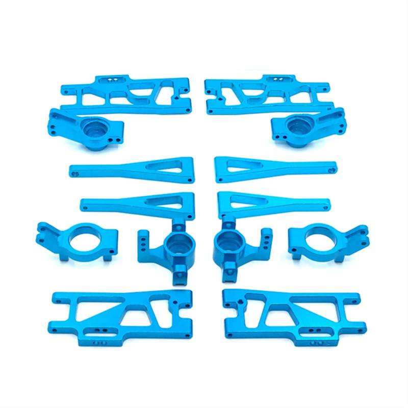 Vuzmode for Fernbedienung, Metall-Upgrade-Zubehör for gefährdete Autoteile, for WLtoys, ferngesteuertes Autozubehör, Serie 12401 12402-A 12409 RC-Car-Upgrade-Teile(Blue) von Vuzmode