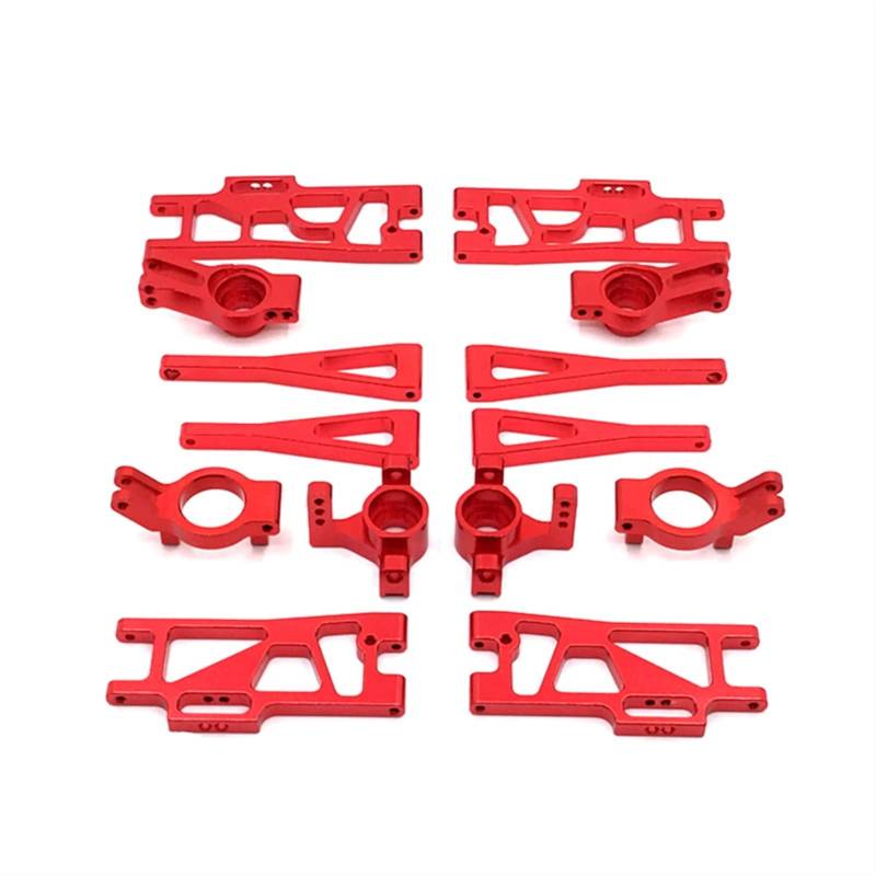 Vuzmode for Fernbedienung, Metall-Upgrade-Zubehör for gefährdete Autoteile, for WLtoys, ferngesteuertes Autozubehör, Serie 12401 12402-A 12409 RC-Car-Upgrade-Teile(Red) von Vuzmode