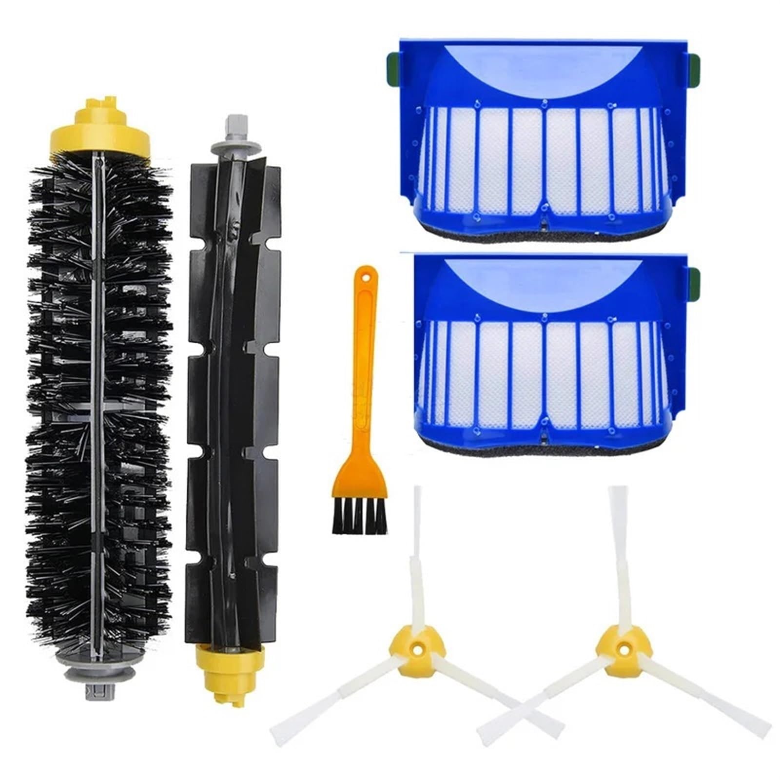 Vuzmode for IRobot, Roomba 675 650 690 600 Serie Zubehör Ersatzteile Staubsauger Ersatzset Borsten Seitenbürste HEPA Filter Roboterstaubsauger-Teilesatz(LY) von Vuzmode