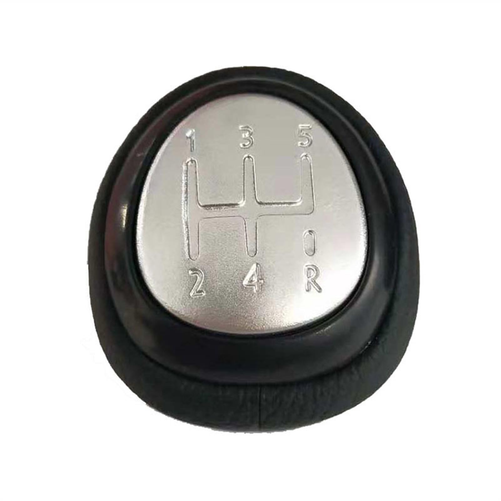 Vuzmode for SAAB, 9-3 5/6-Gang-Auto-Shift-Schaltknauf mit echtem Leder überzogen 2003 2004 2005 2006 2007 2008-2012 Schalthebelknauf(12345R) von Vuzmode