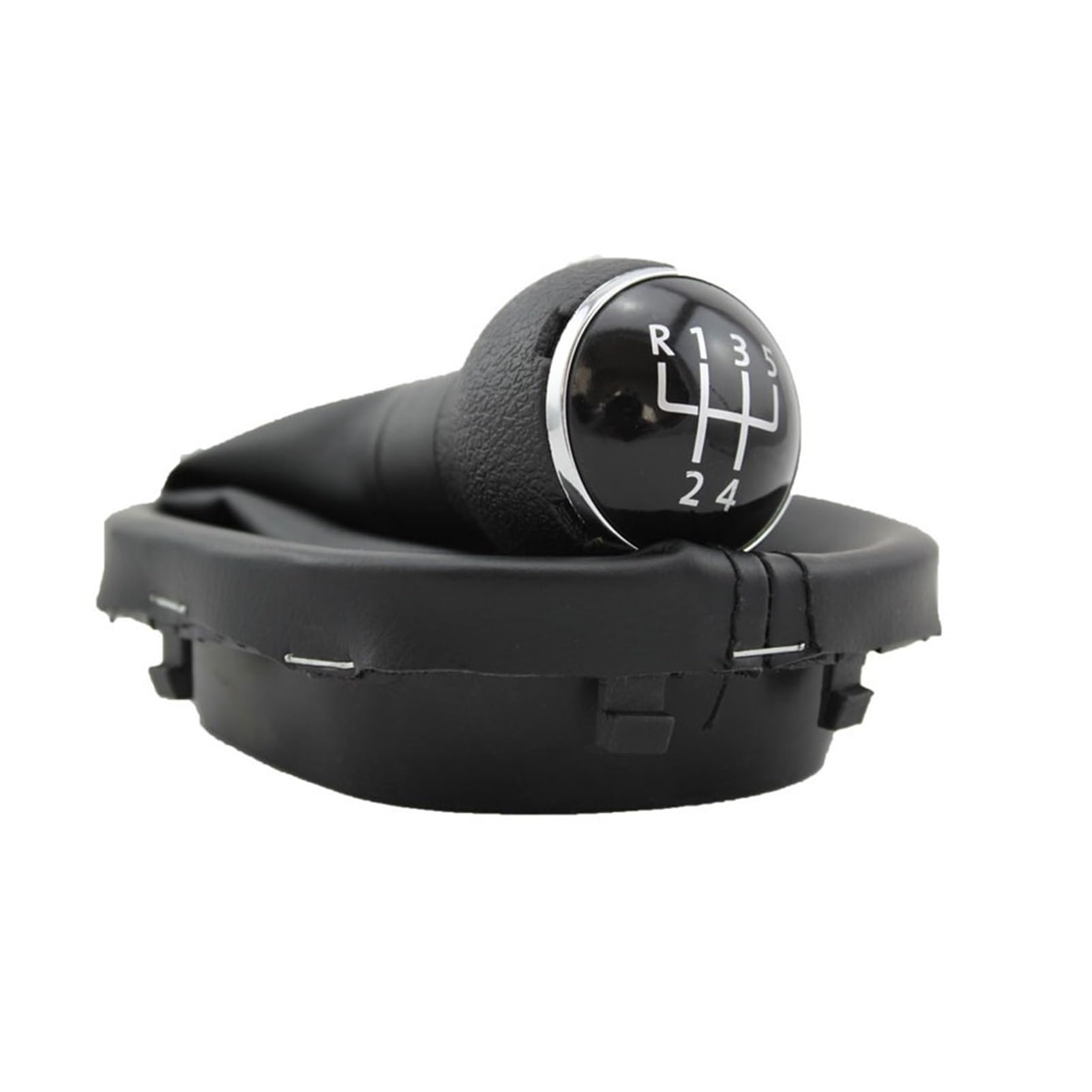 Vuzmode for VW, for Caddy, 2003 2004 2005 2006 2007 2008 2009 2011 2012 2013 2014 2015 Auto 5-Gang-Schaltknauf mit Ledermanschette Schalthebelknauf von Vuzmode