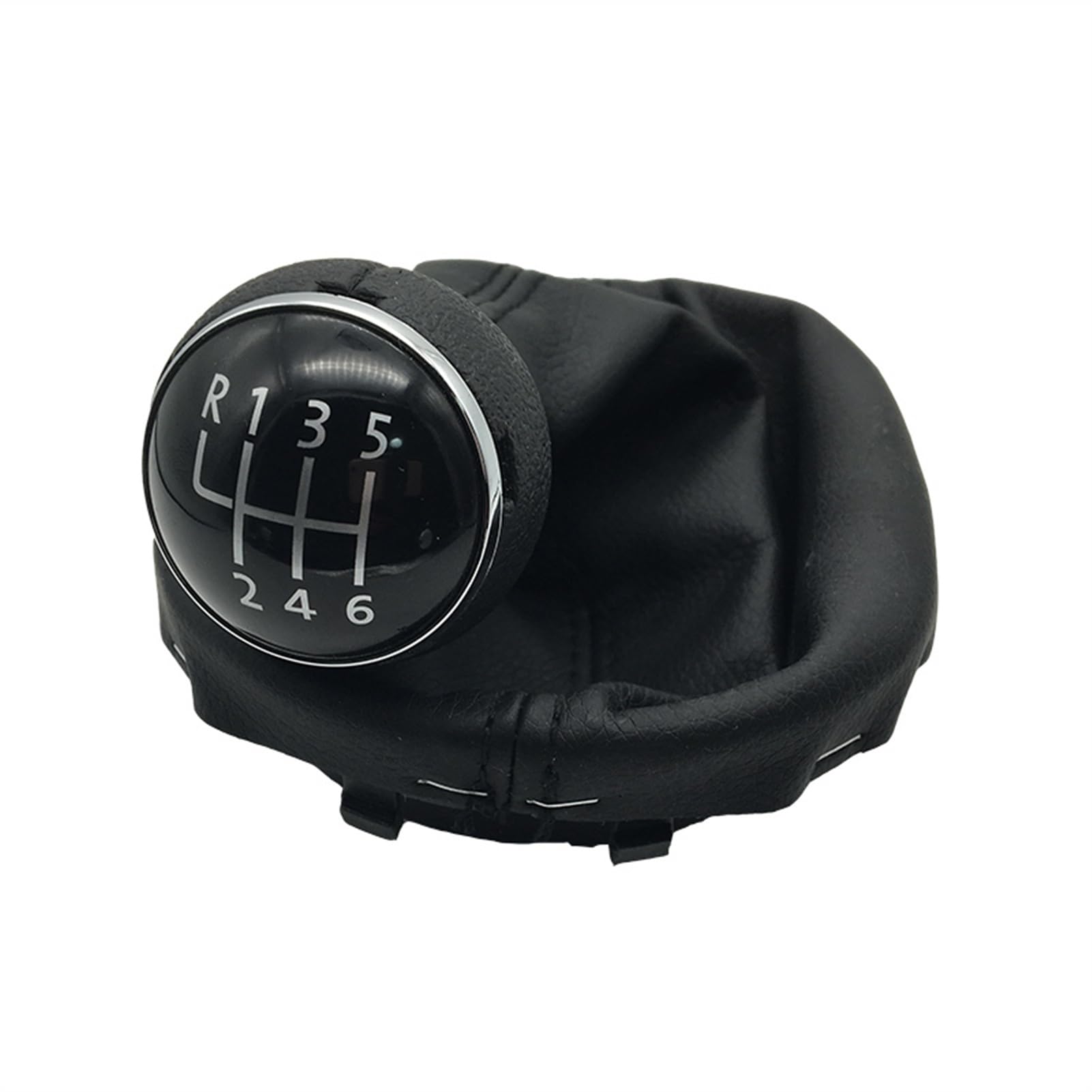 Vuzmode for VW, for Touran, for Caddy, 2003–2011, manueller Hebel, Ledermanschette, Schaltmanschetten, 5-Gang-6-Gang-Auto-Schaltknauf Schalthebelknauf(6 Speed) von Vuzmode