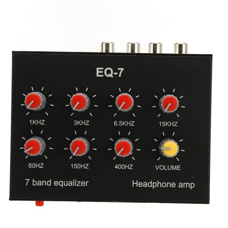 Vvikizy 7-Band-Sound-Equalizer mit 3 3 channel equalizer car audio 5-mm-Schnittstelle, Digitaler Zweikanal-Equalizer, Aluminiumlegierungsmaterial für Auto-Stereoanlage equalizer cinch Fordon von Vvikizy