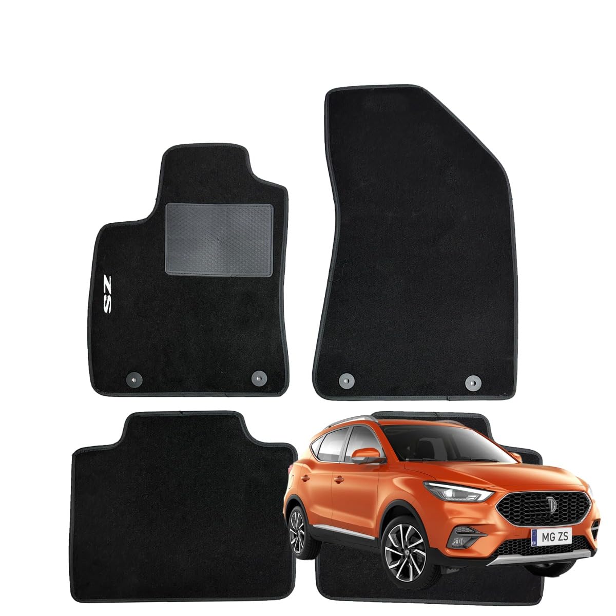 Serie 4 Fußmatten - Schwarze Fußmatten für MG ZS ab 2017 von W-Parts