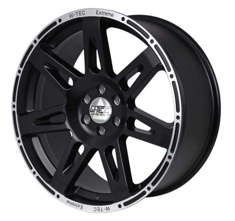 1x Alufelge W-TEC EXTREME 8,5x20" ET+40 mit TÜV Teilegutachten Felge schwarz-silber (2019-2022) von W-TEC WHEELS