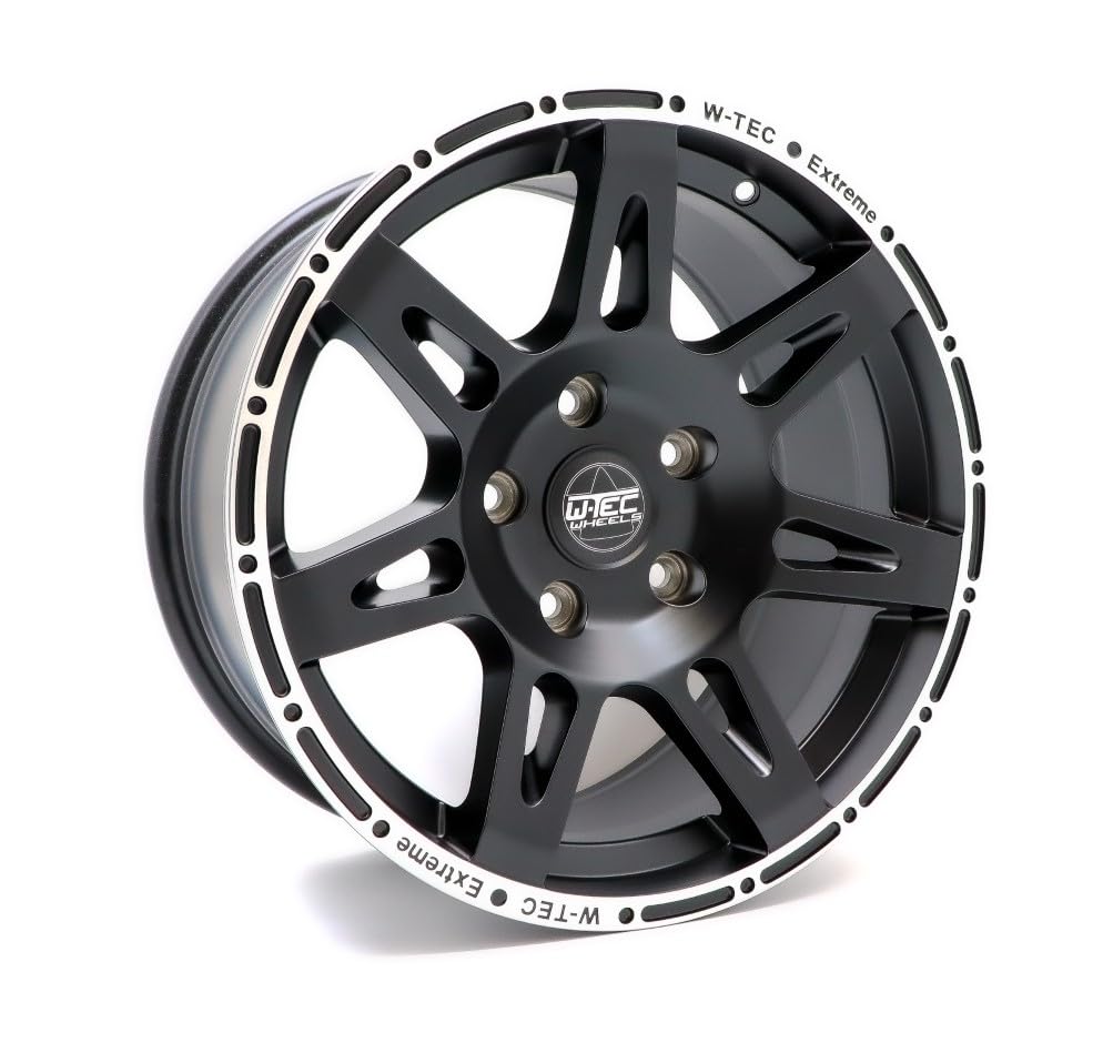 1x Alufelge W-TEC Extreme 8,5x17 ET30 LK 5x127 mm ML 71,5 mm schwarz-Silber von W-TEC WHEELS