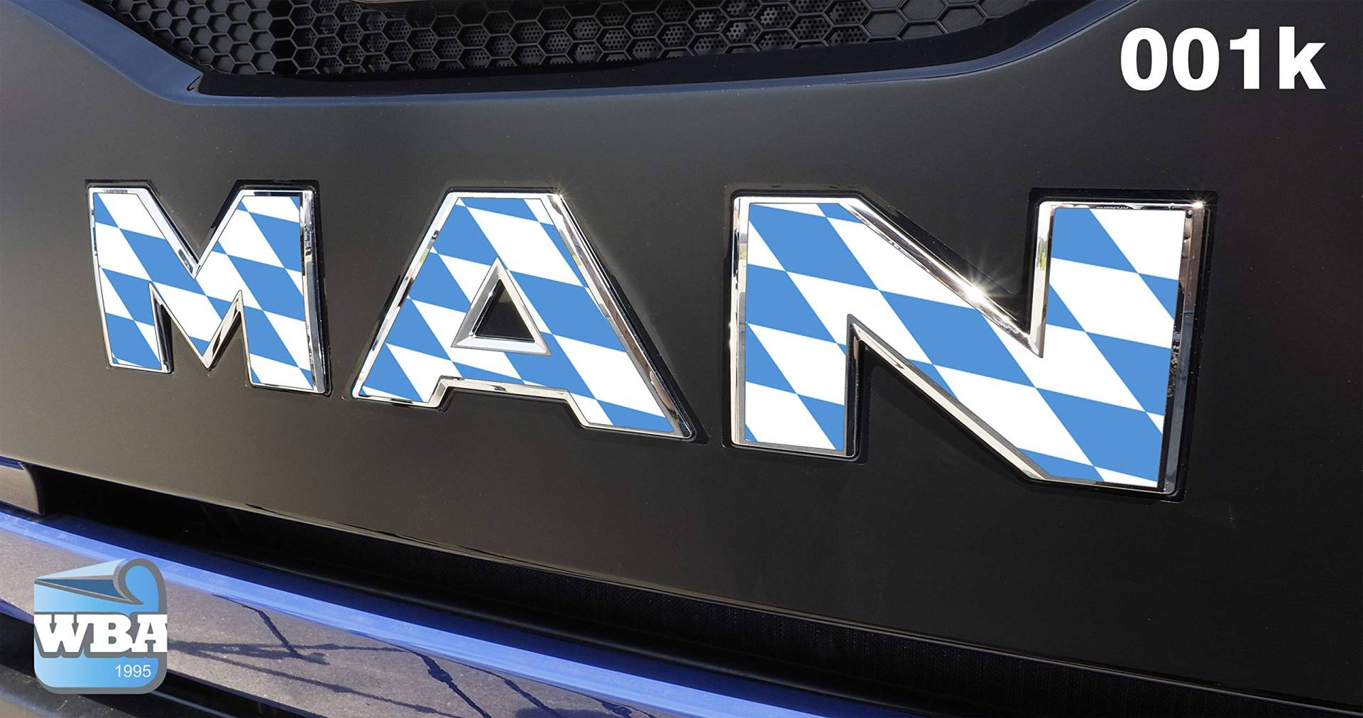 W.B.A. Aufkleber passend für Man Emblem TGX/TGS Euro 6 ab Bj. 2013 Motiv: Rauten (Rauten klar, TGX) von W.B.A.