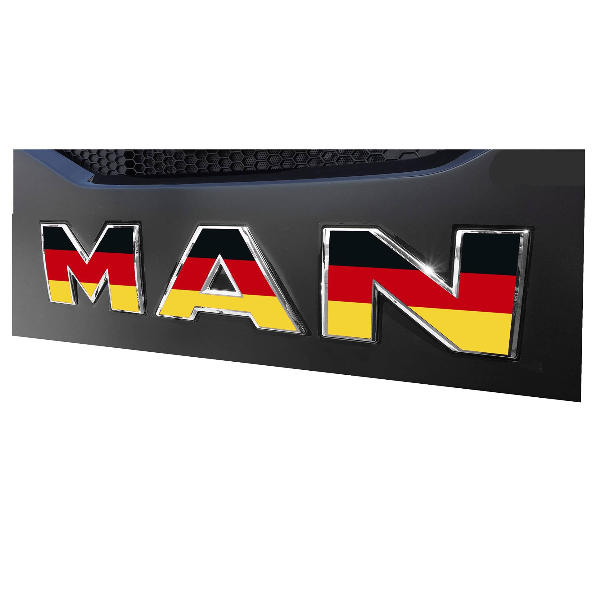 W.B.A. Aufkleber passend für Man Emblem TGX/TGS ab Bj. 2013 und TGX ab Bj. 2020 Länderfarben (Deutschland 2, TGS ab Baujahr 2013) von W.B.A.