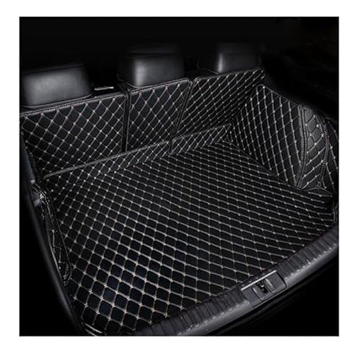 Auto Kofferraum Schutzmatte, für Audi A6 Avant 2007–2018 Leder Langlebiges Wasserdicht Kratzfest Kofferraum Schutzmatte Interieur ZubehöR,A Black rice von WACDXST