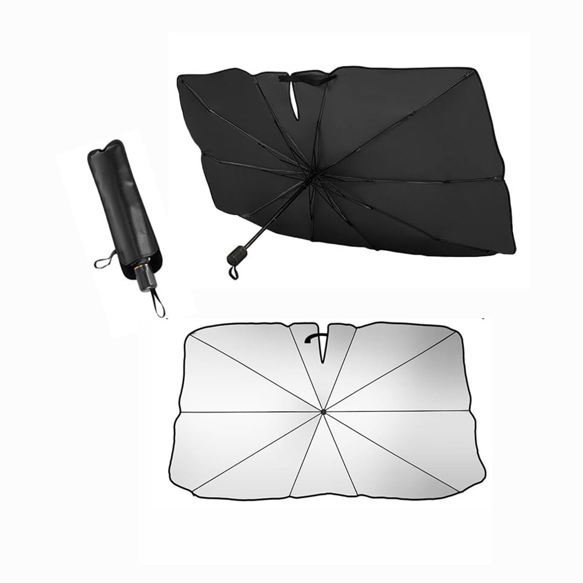 Auto Windschutzscheibe Sonnenschutz Regenschirm,für BMW X5 2019-2023 Faltbarer Frontscheibe Schutz Sonnenschirm Einfache Lagerung von WACDXST