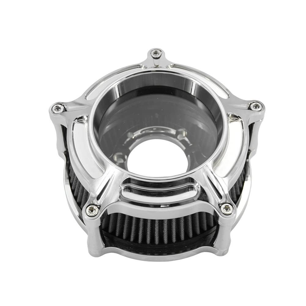 Motorrad Luftfilter Luftfilter Ansaugfilter Chrom passend for Harley (Color : Gray Filter B) von WADIMA