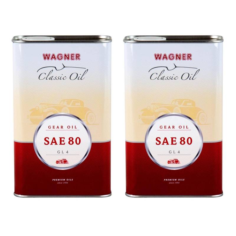 2X Wagner SPEZIALSCHMIERSTOFFE Getriebeöl SAE 80 GL 4 Oldtimer-Getriebeöl 1 L von WAGNER Spezialschmierstoffe GmbH & Co. KG