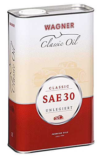 WAGNER Classic Einbereichs-Motoröl SAE 30 unlegiert | API SA - Motoröle Für Autos, Motorrad & Oldtimer ohne Hauptstrom-Ölfilter | Oxidationsstabil, Metallschonend & Temperaturbeständig | 1 Liter von Wagner