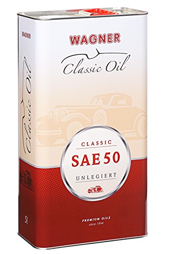 WAGNER Classic Einbereichs-Motoröl SAE 50, unlegiert | API SA - Motoröle Für Autos, Motorrad & Oldtimer ohne Hauptstrom-Ölfilter | Oxidationsstabil, Metallschonend & Temperaturbeständig | 5 Liter von Wagner