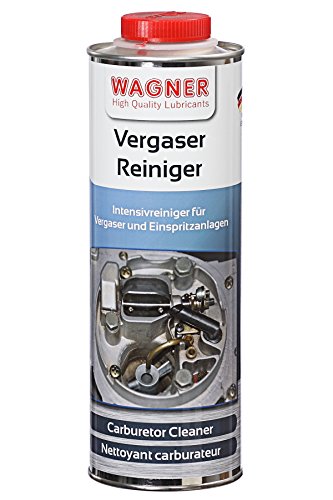 Wagner Vergaserreiniger für Benzin-Motoren|Motorreiniger entfernt Ablagerungen,Verharzungen&Ölkohle in Ventilen,Vergasern,Kolben&Pumpen |Motorspülung für Old-&Youngtimer,Kleingeräte,Boote|1 Liter von Wagner