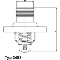 Thermostat, Kühlmittel WAHLER 3483.89D von Wahler