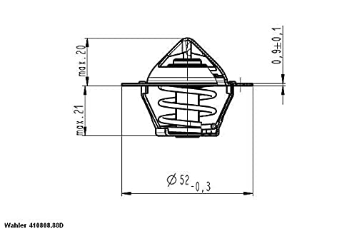 Valeo 410808.88D Thermostat, Kühlmittel von WAHLER