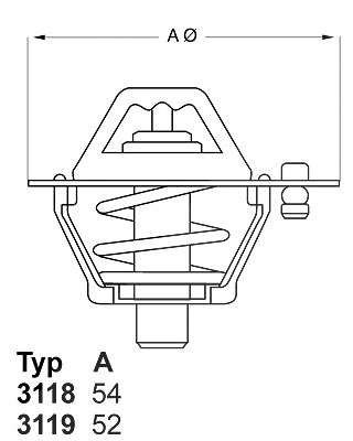 Wahler Thermostat, Kühlmittel [Hersteller-Nr. 3119.82D3] für Mazda von WAHLER