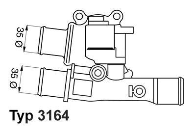 Wahler Thermostat, Kühlmittel [Hersteller-Nr. 3164.88] von WAHLER