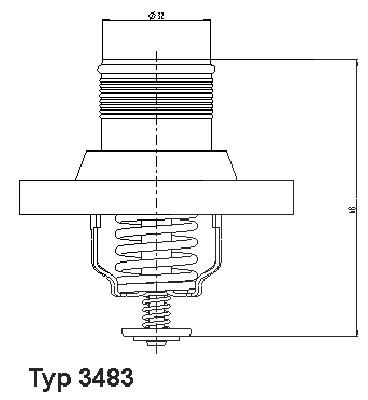 Wahler Thermostat, Kühlmittel [Hersteller-Nr. 3483.89D] für Citroën, Fiat, Lancia, Peugeot von WAHLER