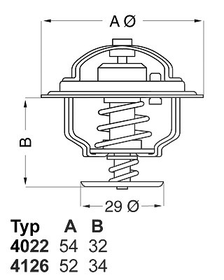 Wahler Thermostat, Kühlmittel [Hersteller-Nr. 4022.82D] für Austin, Daimler, Isuzu, Jaguar, Lotus, Nissan, Saab von WAHLER