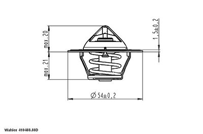 Wahler Thermostat, Kühlmittel [Hersteller-Nr. 410488.88D] für Nissan von WAHLER