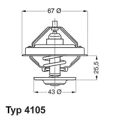 Wahler Thermostat, Kühlmittel [Hersteller-Nr. 4105.83D] für Mercedes-Benz von WAHLER