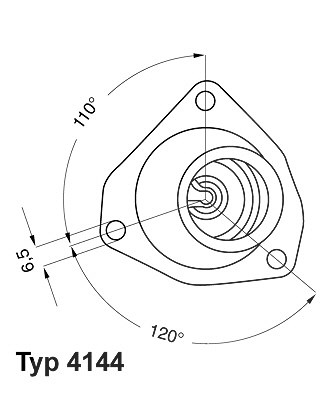 Wahler Thermostat, Kühlmittel [Hersteller-Nr. 4144.92D] für Opel von WAHLER