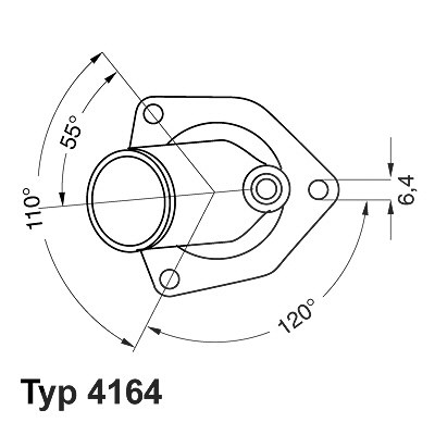 Wahler Thermostat, Kühlmittel [Hersteller-Nr. 4164.92D] für Opel von WAHLER