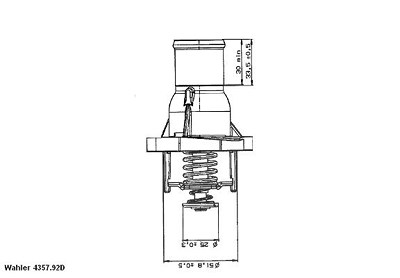 Wahler Thermostat, Kühlmittel [Hersteller-Nr. 4357.92D] für Fiat, Opel, Saab von WAHLER