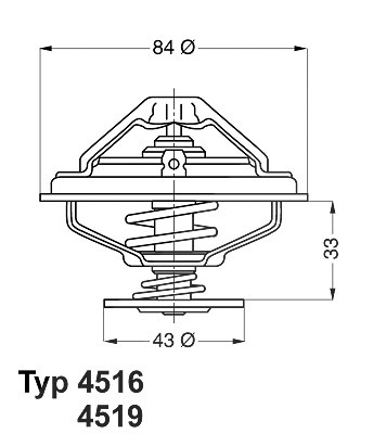 Wahler Thermostat, Kühlmittel [Hersteller-Nr. 4516.85D] für BMW von WAHLER