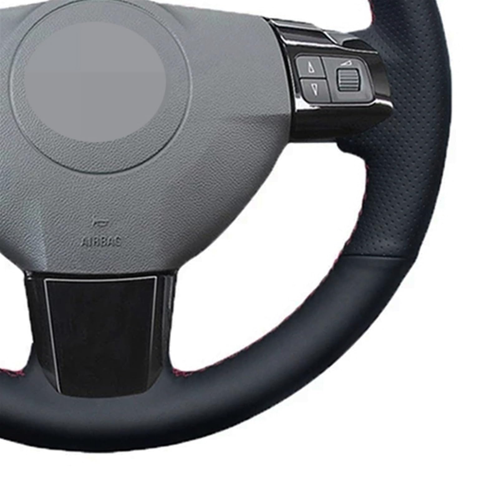 Auto Lenkradbezug Künstliche Leder DIY Auto Lenkrad Abdeckung Für Opel Für Astra H Für Signum Für Corsa 2004-2009 Für zaflra B 2005-2014 Lenkrad Abdeckung (Farbe : Schwarzer Faden) von WAHRE