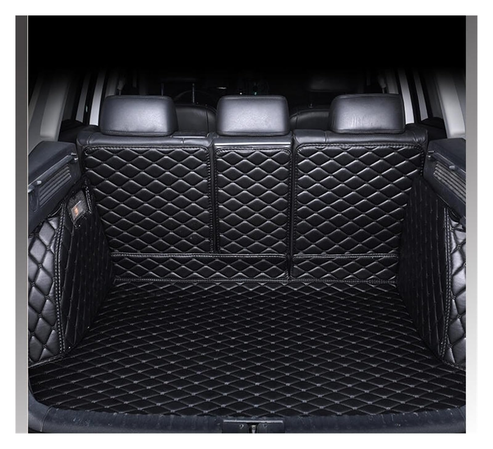 Gummimatte Kofferraumwanne Kofferraummatte Für Volvo XC90 Sieben Sitze Für 2010 2011 2012 2013 2014 Cargo Liner Teppich Innenzubehör Abdeckung Kofferraumwanne Matte (Farbe : Schwarz) von WAHRE