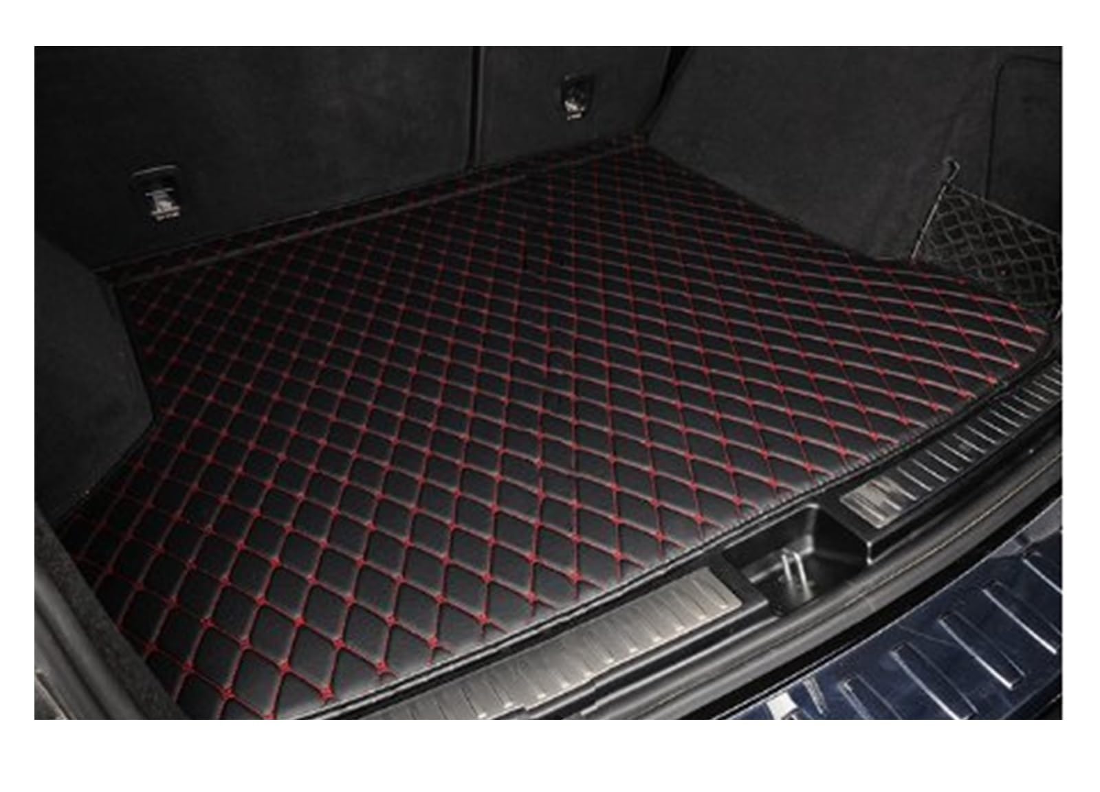Kofferraum Schutzmatte Benutzerdefinierte Kofferraummatten Für Dodge Für Durango Für WK2 2013-2022 Autozubehör Cargo-Liner Kofferraummatte (Farbe : Black red Lines) von WAHRE