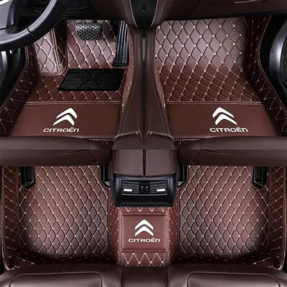 Fussmatten Auto, für Citroen C5 AIRCROSS 2017-2022 LHD Custom Wasserdicht Anti Rutsch Bodenmatten Abnutzung FußMatten.,B von WAIKUB