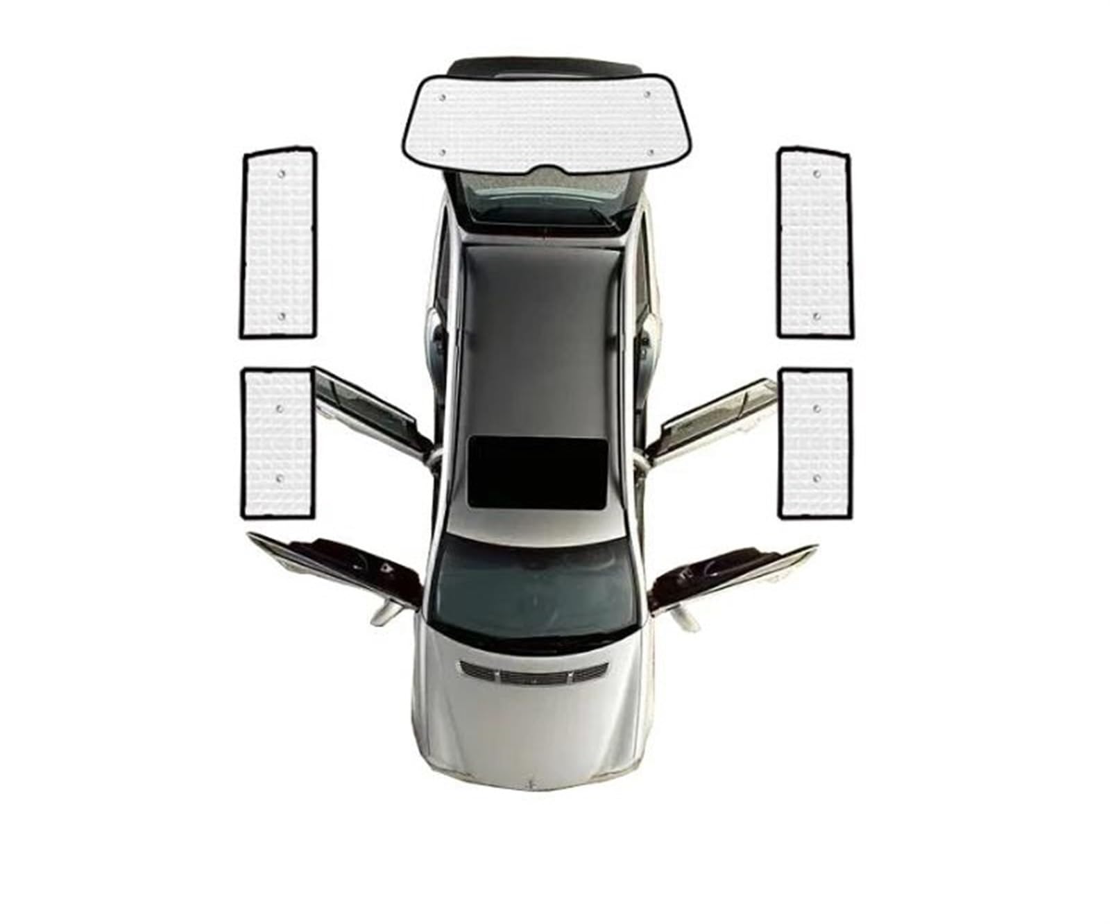 Auto Sonnenschutznetz Auto Sonnenschutz Abdeckung Kurze Version Fenster Sonnenschutz Pad Für VW Für Transporter T5 SWB 2003-2008 2009 2010 2011 2012 2013 2014 2015 Auto UV Schutz(5PCS) von WALEQW