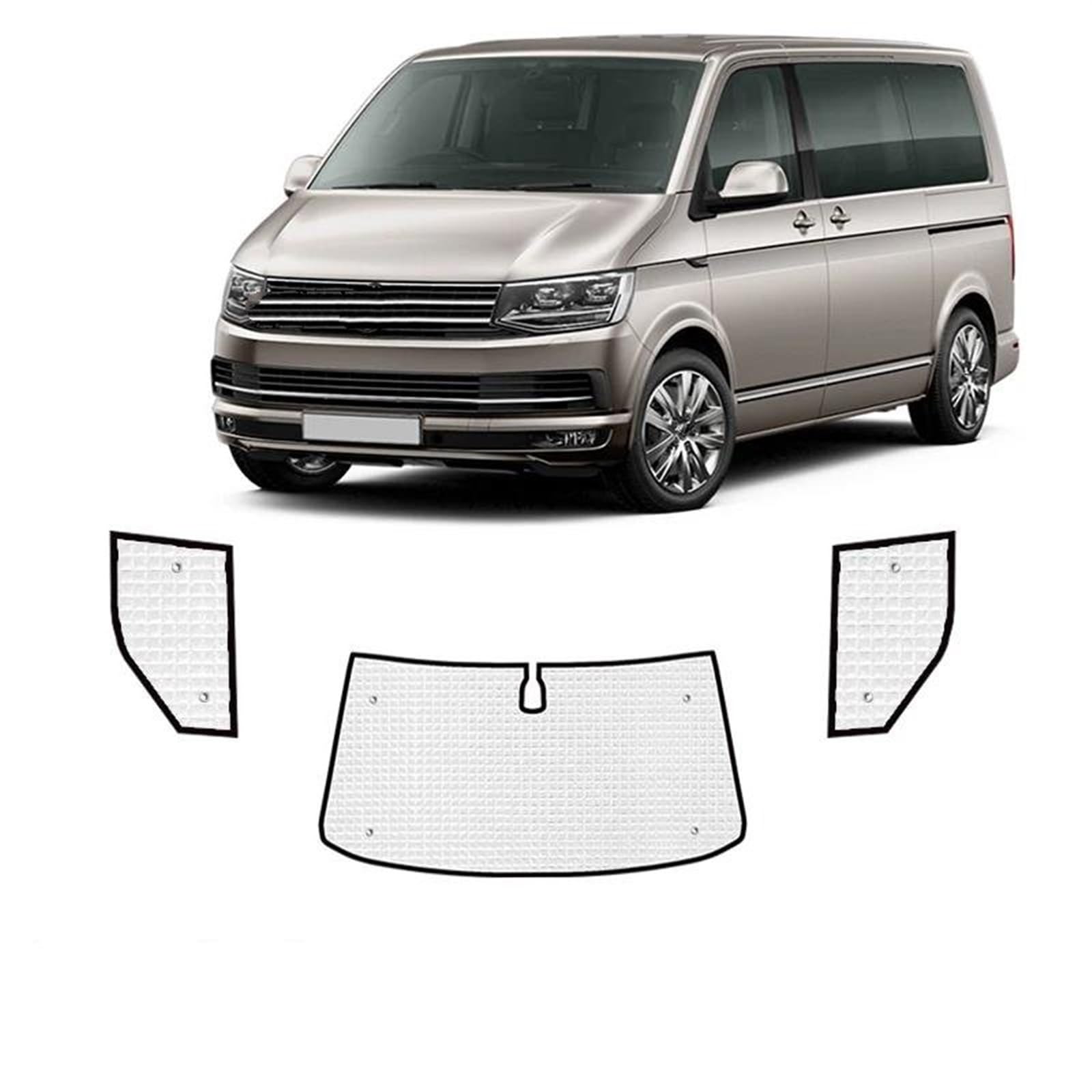 Auto Sonnenschutznetz Auto Vollabdeckungen Sonnenschutz Sonnenschutz Für VW Für Transporter Caravelle Multivan Für T5 LWB 2003–2008 2009 2010 2011 2012 2013 2014 2015 Auto UV Schutz(Front Windows) von WALEQW