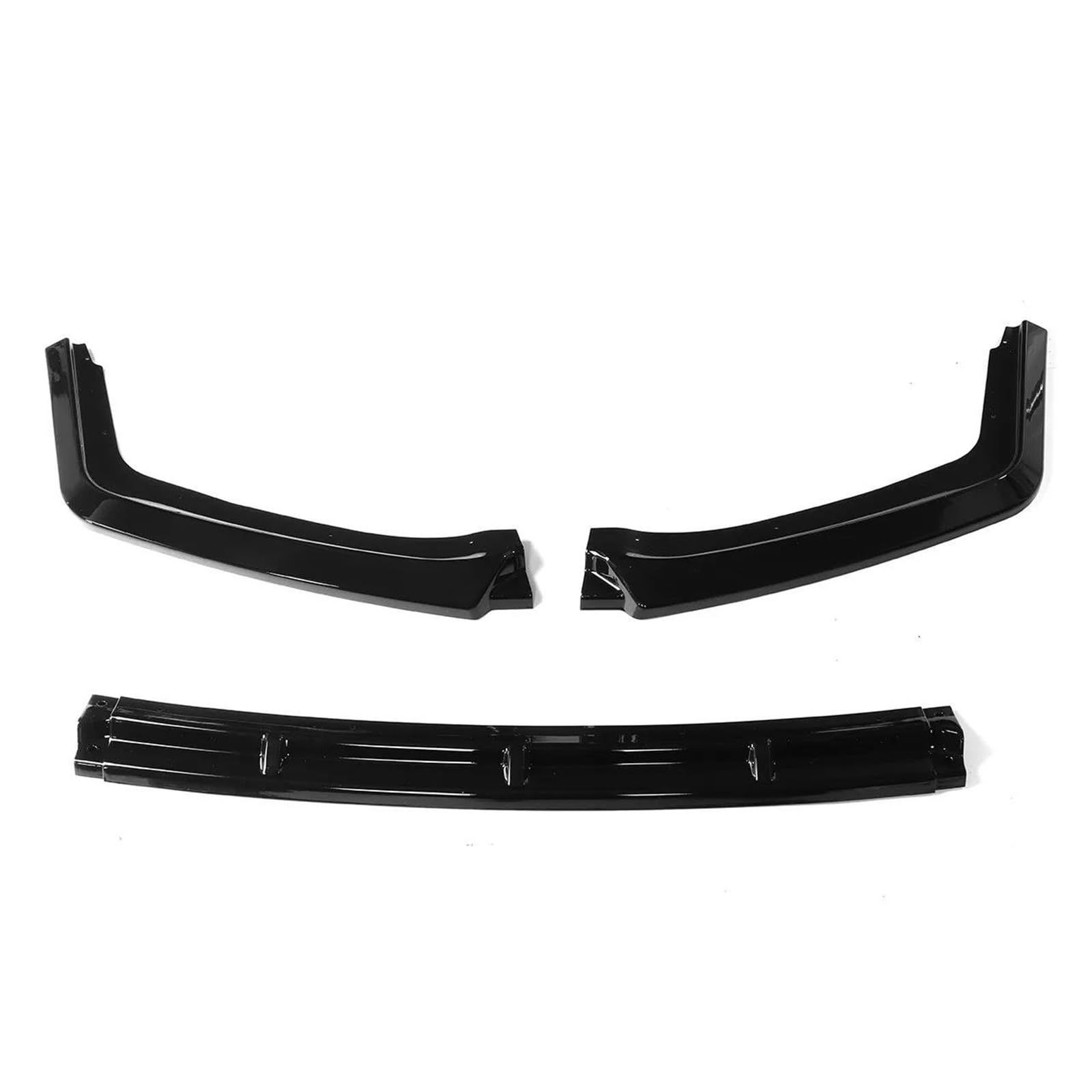 Frontspoiler Lippe Spoilerlippe Frontspoiler 3PCS Für Civic Hatchback 2016 2017 2018 2019 2020 2021 Frontschürze Lip Seite Splitter Spoiler Körper Kit Schutz Deflektor Zubehör(Glossy Black) von WALEQW