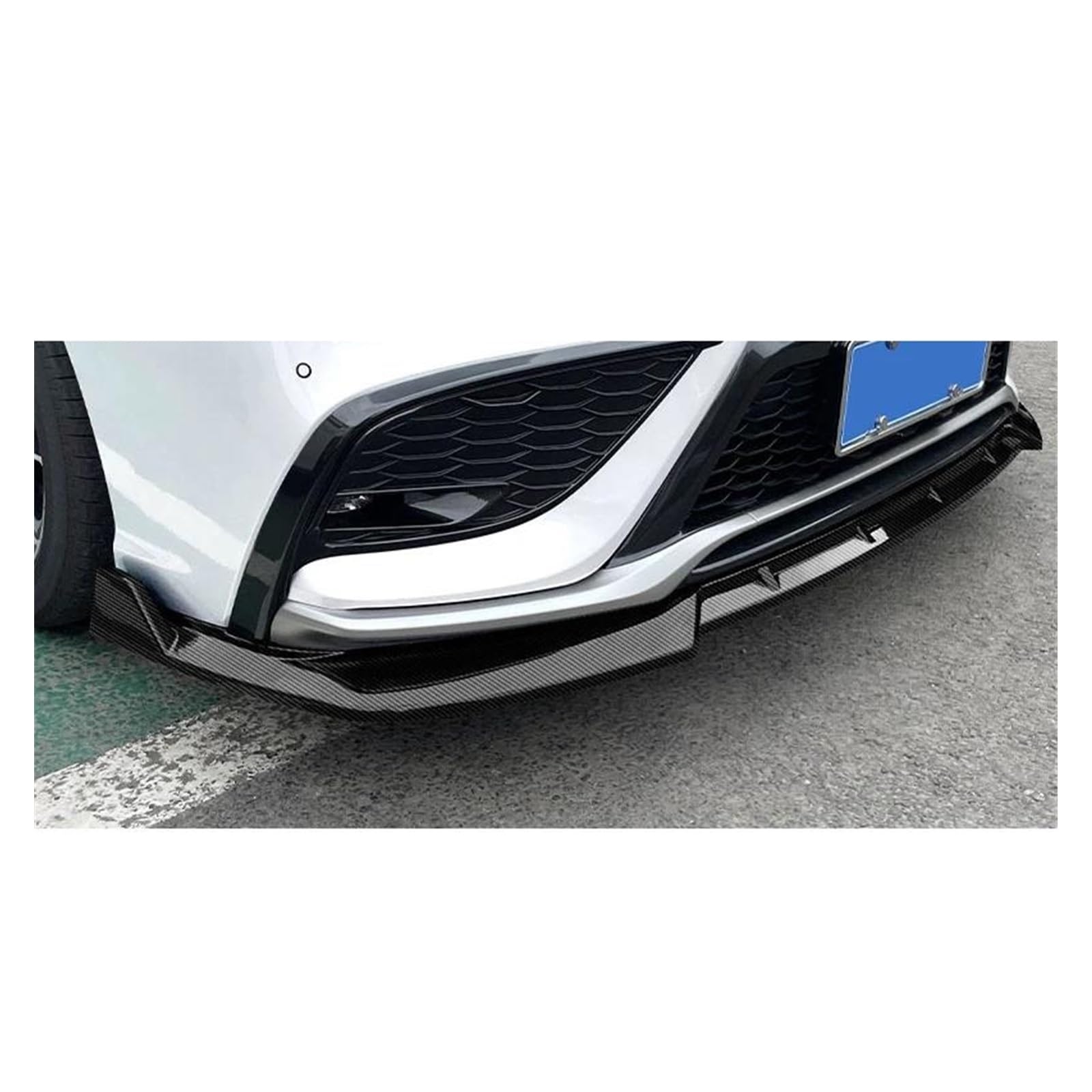 Frontspoiler Lippe Spoilerlippe Frontspoiler 3PCS Für Toyota Für Camry SE Für XSE 2021 2022 2023 ABS Rot Schwarz Carbon Fiber Front Bumper Lip Body Kit Spoiler Abdeckung Trim(Kohlefaser-Optik) von WALEQW