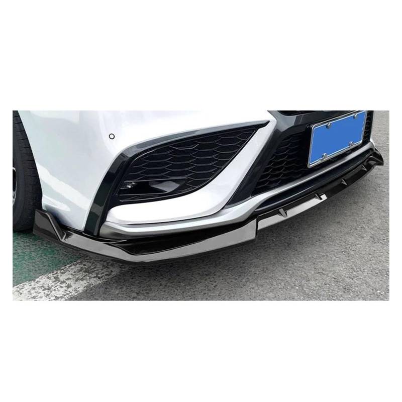 Frontspoiler Lippe Spoilerlippe Frontspoiler 3PCS Für Toyota Für Camry SE Für XSE 2021 2022 2023 ABS Rot Schwarz Carbon Fiber Front Bumper Lip Body Kit Spoiler Abdeckung Trim(Schwarz) von WALEQW