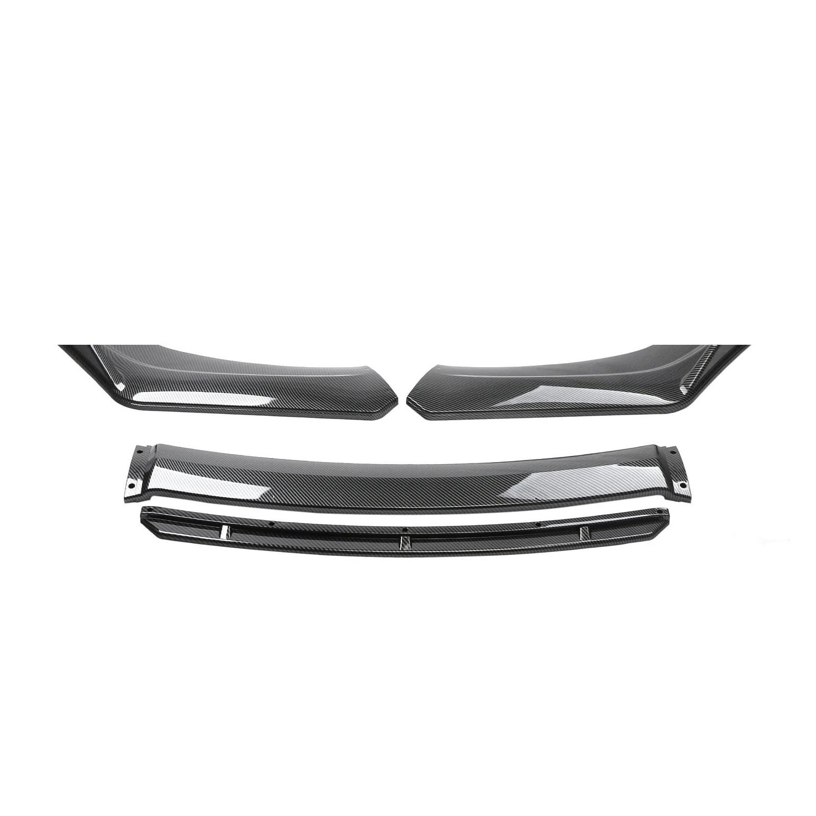 Frontspoiler Lippe Spoilerlippe Frontspoiler 4PCS Für Mitsubishi Für Lancer 2008 2009 2010 2011 2012 2013 2014 2015 2016 2017 Seite Spoiler Splitter Diffusor Körper Kit Wachen Deflektor(Carbon Look) von WALEQW