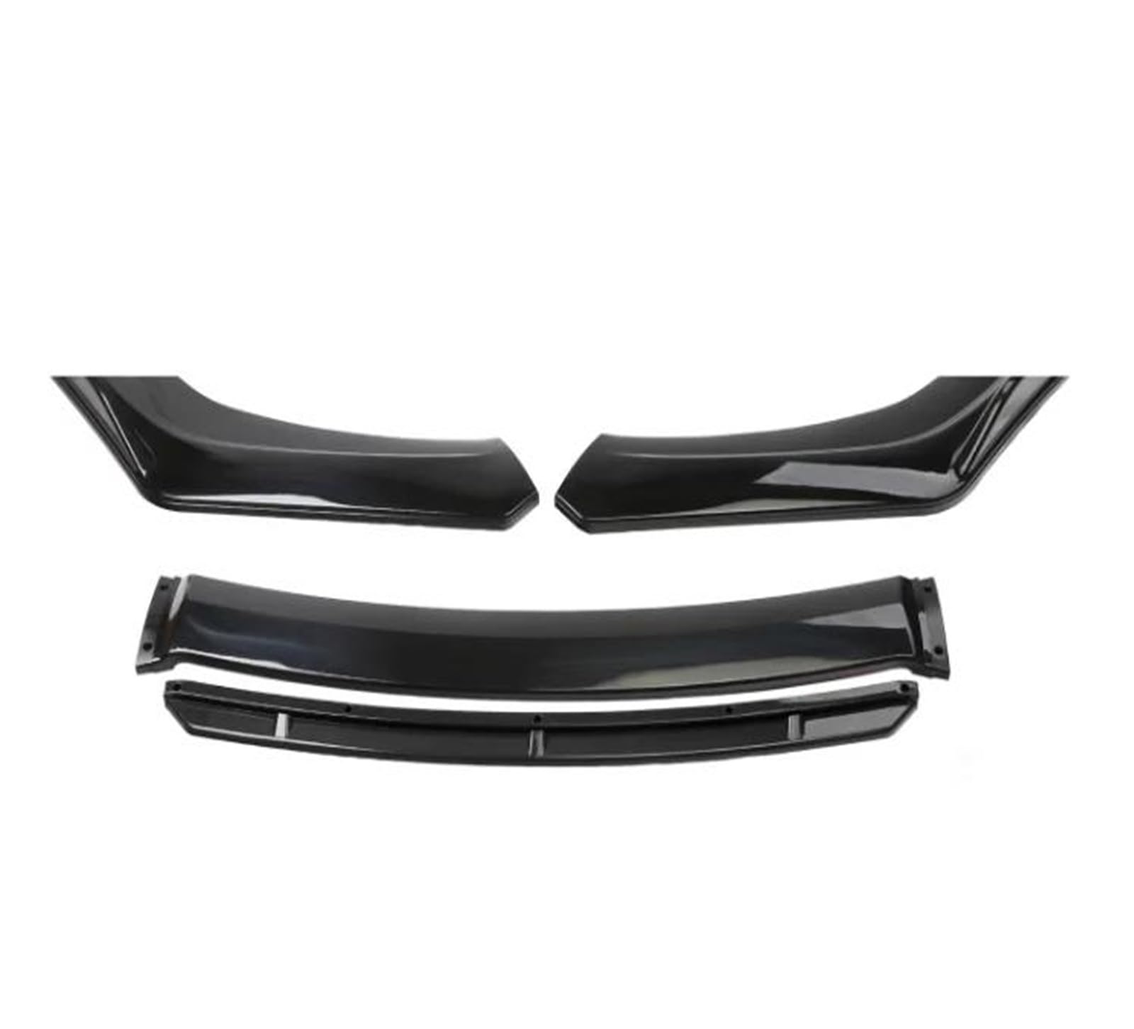 Frontspoiler Lippe Spoilerlippe Frontspoiler 4PCS Für Mitsubishi Für Lancer 2008 2009 2010 2011 2012 2013 2014 2015 2016 2017 Seite Spoiler Splitter Diffusor Körper Kit Wachen Deflektor(Schwarz) von WALEQW