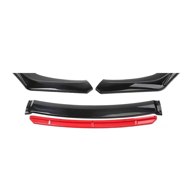 Frontspoiler Lippe Spoilerlippe Frontspoiler 4PCS Für VW Für Jetta MK6 Seite Spoiler Splitter Diffusor Körper Kit Abdeckung Guards Auto Zubehör Frontschürze Lip(Black Red) von WALEQW