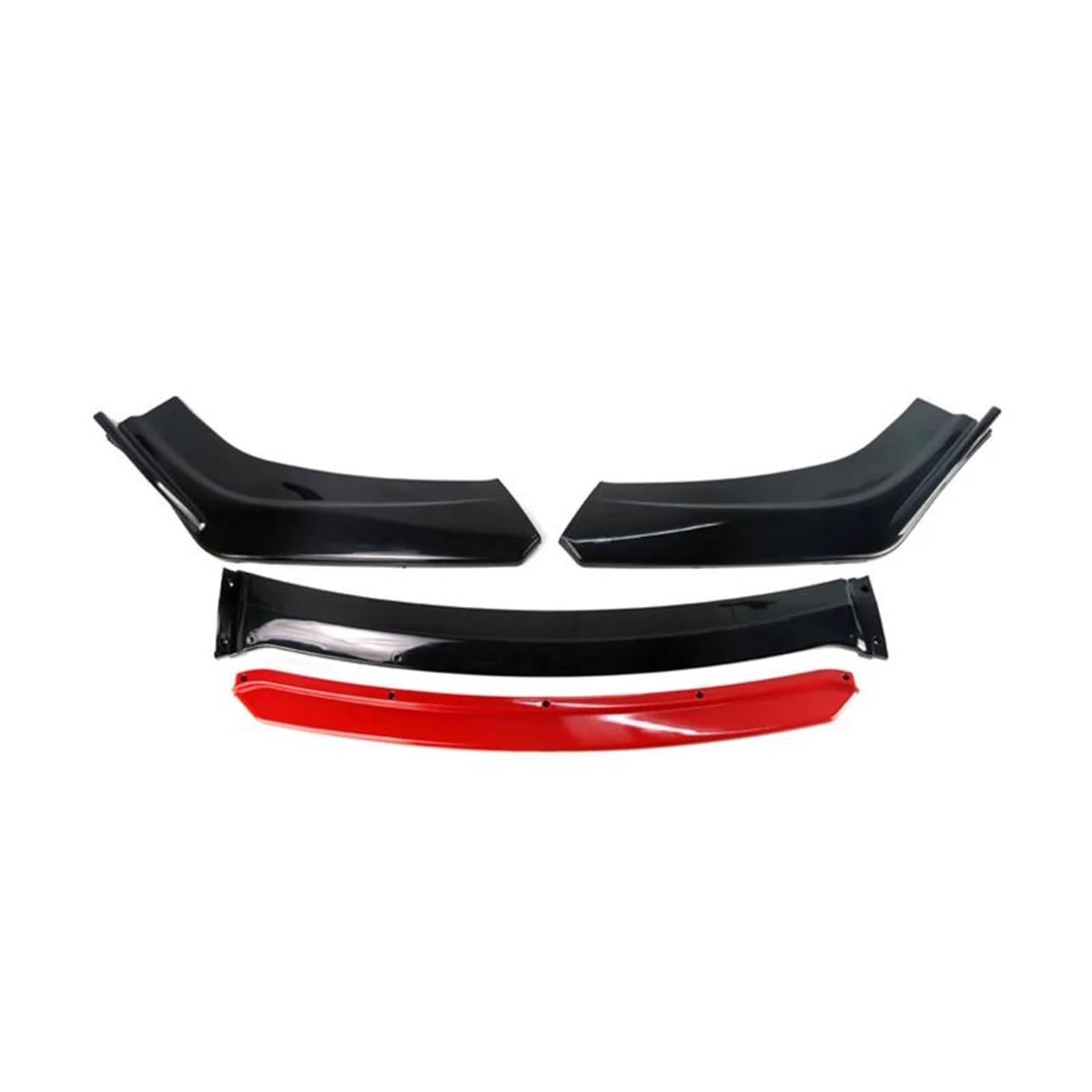 Frontspoiler Lippe Spoilerlippe Frontspoiler Auto Front Lower Bumper Lip Splitter Spoiler Schutz Sport Diffusor Für F10 F20 E46 E60 E90 Universal(Gloss Black red) von WALEQW