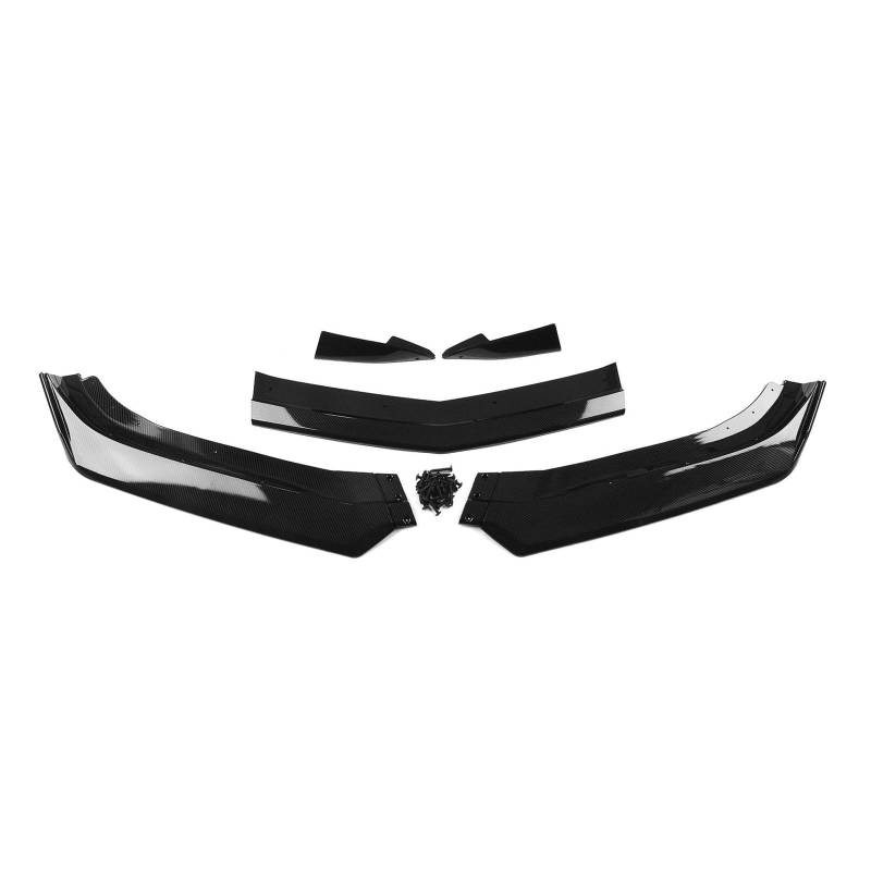 Frontspoiler Lippe Spoilerlippe Frontspoiler Auto Teil Für Chevy Für Camaro 2016 2017 2018 2019 2020 2021 2022 Auto Front Spoiler Lip Untere Splitter Schutz Streifen Bord Klinge(Kohlefaser-Optik) von WALEQW