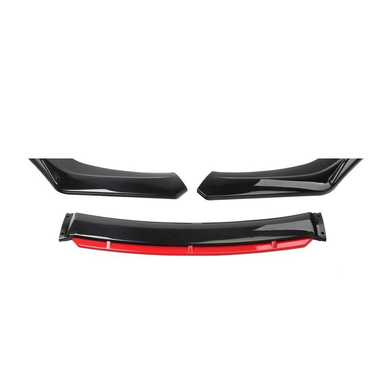 Frontspoiler Lippe Spoilerlippe Frontspoiler Für A4 S4 Für Quattro 2005-2022 2019 2020 2021 Universal Zubehör Frontschürze Lippe Seite Splitter Diffusor Körper Kit Spoiler Guards(Black Red) von WALEQW