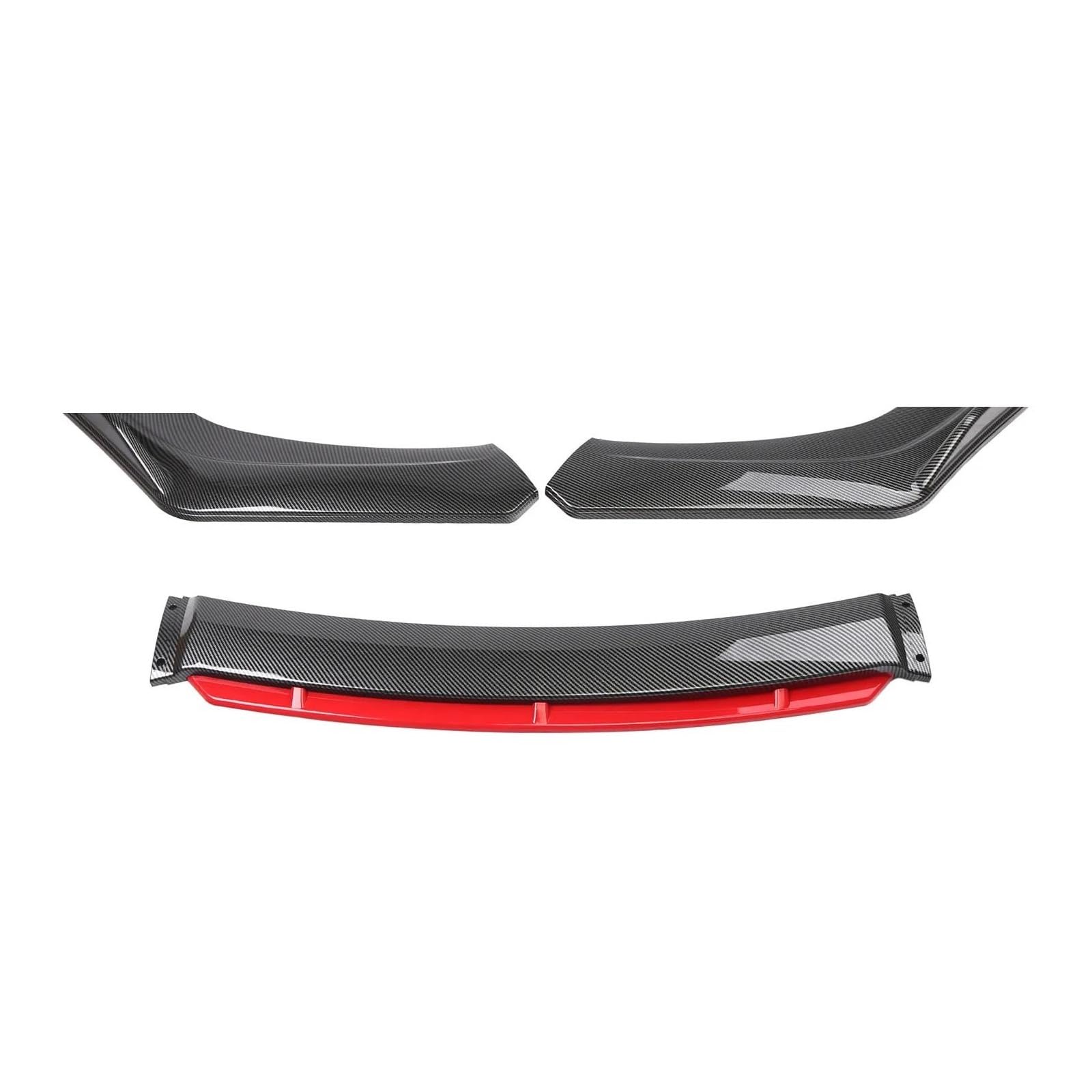 Frontspoiler Lippe Spoilerlippe Frontspoiler Für A4 S4 Für Quattro 2005-2022 2019 2020 2021 Universal Zubehör Frontschürze Lippe Seite Splitter Diffusor Körper Kit Spoiler Guards(Carbon Look Red) von WALEQW