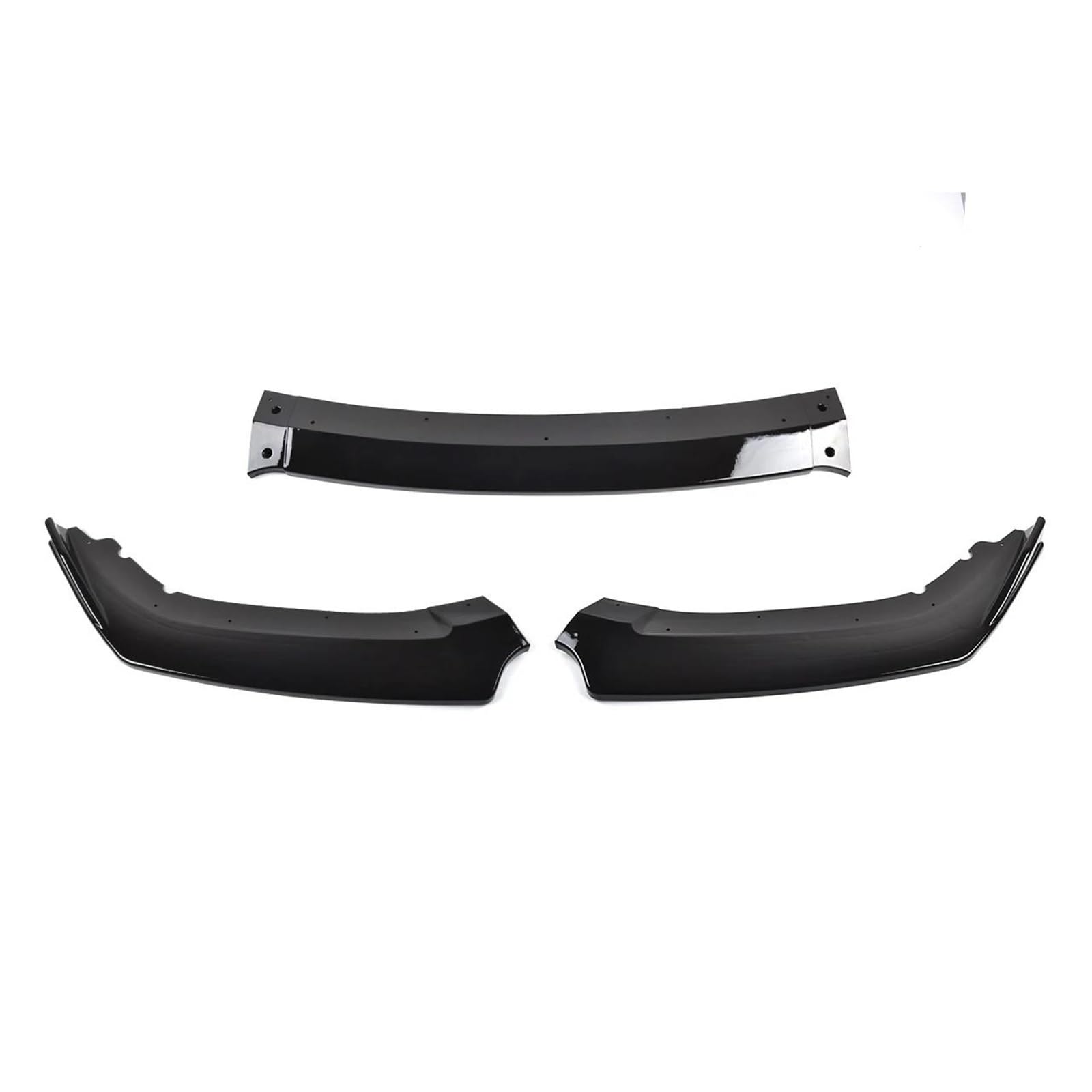 Frontspoiler Lippe Spoilerlippe Frontspoiler Für Civic Hatchback 2020 2021 3PCS Frontschürze Lip Spoiler Seite Splitter Deflektor Guards Körper Kit Refit Auto Zubehör(Glossy Black) von WALEQW