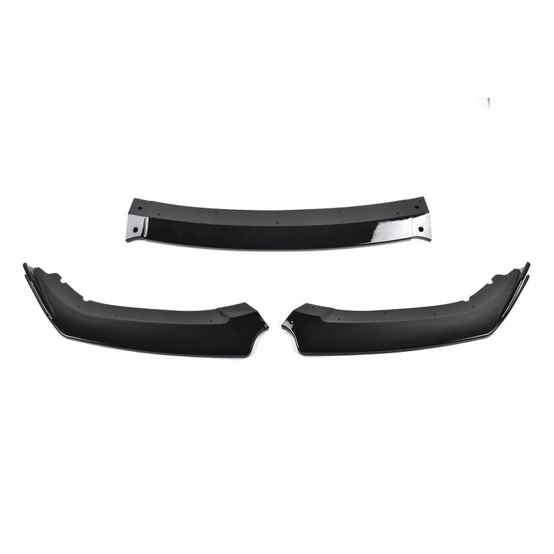 Frontspoiler Lippe Spoilerlippe Frontspoiler Für Civic Hatchback 2020 2021 3PCS Frontschürze Lip Spoiler Seite Splitter Deflektor Guards Körper Kit Refit Auto Zubehör(Glossy Black) von WALEQW